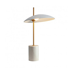 Luminaire Center Lampe de bureau moderne Vilai Blanc, doré, marbre