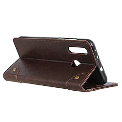 Wewoo Housse Coque Étui en cuir à rabat horizontal Nappa avec boucle cuivre pour Huawei P Smart Z / Y9 Prime 2019avec support et fentes cartes et portefeuille café pas cher