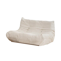 SoftEva Togo loveseat - beige - pas d'assemblage, mousse double confort, support ergonomique, toucher doux