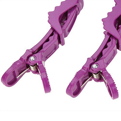 Avis Justgreenbox 6 pièces clips de sectionnement pinces Salon de coiffure poignée de cheveux Crocodile bricolage accessoires épingles à cheveux en plastique - 32894450405