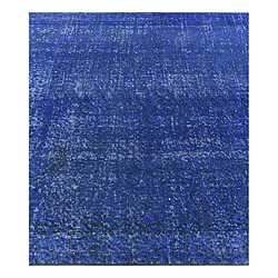 Vidal Tapis de laine 292x150 Bleu Ultra Vintage pas cher