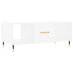 Maison Chic Table basse,Table Console Table d'appoint, Table pour salon blanc 102x50x40 cm bois d'ingénierie -MN78444