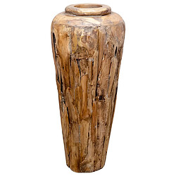 Avis vidaXL Vase de décoration 40 x 80 cm Bois de teck solide