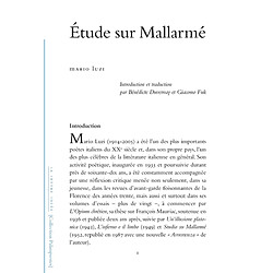 Etude sur Mallarmé