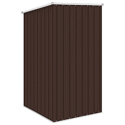 Avis Helloshop26 Abri de jardin cabane cabanon maison de stockage remise extérieur hangar outils robuste marrron 87 x 98 x 159 cm acier galvanisé marron 02_0022328