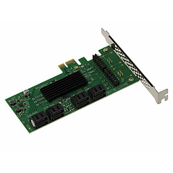 Kalea-Informatique Carte Contrôleur PCIe 2.0 x1 vers SATA 3 6G 8 Ports - CHIPSET MARVELL 88SE9215 88SM9705