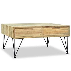 Avis Maison Chic Table basse,Table Console Table d'appoint, Table pour salon 80 x 80 x 40 cm Teck massif -MN70446