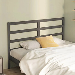 Maison Chic Tête de lit scandinave pour lit adulte,Meuble de chambre Gris 146x4x100 cm Bois massif de pin -MN91207