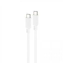 Câble Nanocable USB 2.0 3A - Type USB-C/M-USB-C/M - 1,5 m - Blanc