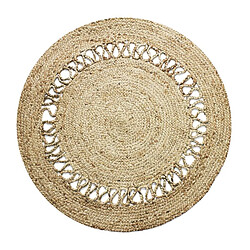 Thedecofactory FUNNY JUTE - Tapis rond en jute vague naturel diam.160