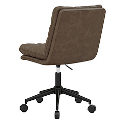 Avis Moloo MATT-Fauteuil de bureaux en cuir synthétique patiné Marron