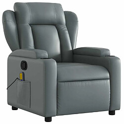 Avis Maison Chic Fauteuil de massage inclinable,Fauteuil luxe de relaxation Gris Similicuir -MN68694