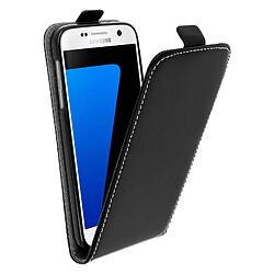 Avizar Housse Samsung Galaxy S7 Étui Clapet Vertical Porte-carte Antichocs - Noir