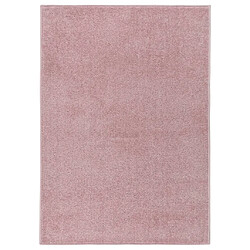 vidaXL Tapis à poils courts 240x340 cm Rose 