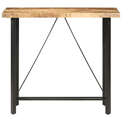 vidaXL Table de bar 120x58x107 cm Bois de manguier brut