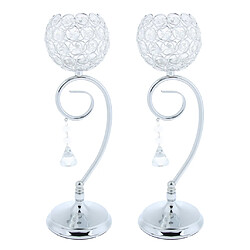 2pcs mosaic tea light chandelier chandelier mariage banquet argent