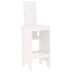 Acheter Maison Chic Table de bar et chaises d'extérieur 9 pcs,Ensemble de bar de jardin pour relax blanc bois de pin massif -GKD247650