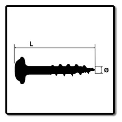 KREG Vis à tête cylindrique bombée 32 mm - 100 pièces (SML-F125-100)