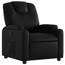 Maison Chic Fauteuil inclinable,Fauteuil luxe de relaxation Noir Similicuir -MN34771