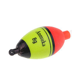 Avis 2 pcs lumineux flotteur de pêche vertical rock bouée de pêche en plastique bobber 8g