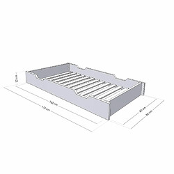 Acheter Youdoit Tiroir de lit 80 x 180 BUDDY - beige