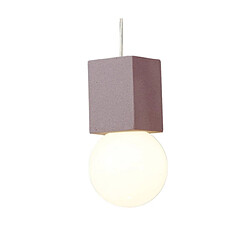 Luminaire Center Suspension Galaxia Ciment blanc et rouge pas cher