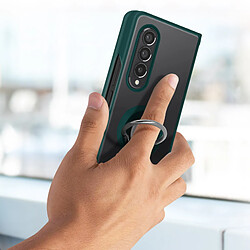 Avis Avizar Coque Samsung Galaxy Z Fold 3 Bi-matière Bague Métallique Support Vidéo Vert