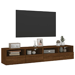 Acheter vidaXL Meubles TV muraux 2 pcs chêne marron 80x30x30cm bois ingénierie