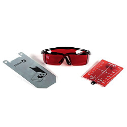 Stabila LAX 400 Laser multiligne ( Laser professionnel pour l'am?nagement int?rieur de couleur rouge ) 20m ( 18702 ) + Coffret de transport + 1x Lunettes de protection + 1x Plaque cible + 1x Montage mural + 6x Piles