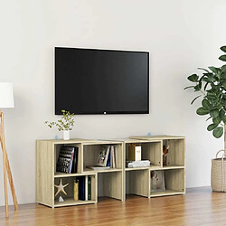 Maison Chic Meuble TV scandinave - Banc TV pour salon Chêne sonoma 104x30x52 cm Aggloméré -MN77296