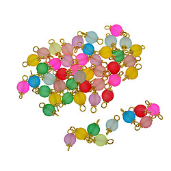 50pcs assortis gemme perles en vrac pendentif charme conclusions de bijoux broche en or