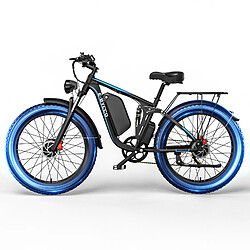 Avis E-BYCCO Vélo électrique EB7pro double moteur 52V 2000W avec batterie 23AH Shimano 7 vitesses vtt suspension complète 26 "Fat Bike