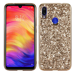 Wewoo Coque Souple Housse TPU antichoc en poudre scintillante pour Xiaomi Redmi Note 7 Or