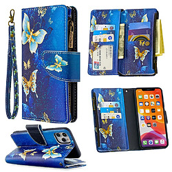 Etui en PU fermeture à glissière d'impression de modèle beau papillon pour votre Apple iPhone 11 Pro Max 6.5 pouces