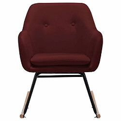 Avis Maison Chic Chaise à bascule | Fauteuil Relax, design moderne Rouge bordeaux Tissu -GKD71265