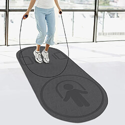 Universal Tapis de yoga à la corde de saut silencieux Tapis haute densité Tapis d'amortissement à la corde de saut pour l'aérobic Tapis d'exercice non glissant Tapis de yoga au sol 0.6 cm |(Le noir)