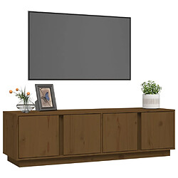 Avis vidaXL Meuble TV Marron miel 140x40x40 cm Bois de pin massif