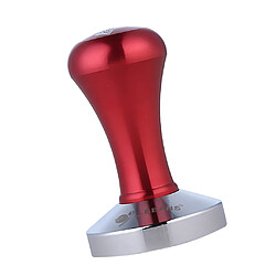 Cafetière Tamper Plat à Base De Grain De Café Poignée Presse Outil Aluminium Rouge