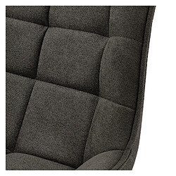 Acheter Moloo GRANT - Fauteuil de bar en tissu Gris souris et métal noir (x2)