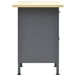 Acheter Helloshop26 Etabli noir 160 cm avec tiroirs acier table de travail bricolage outils gris noir 02_0003679