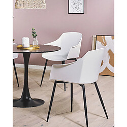 Beliani Chaise de salle à manger Set de 2 Blanc FONDA