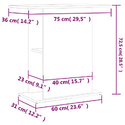 vidaXL Support d'aquarium sonoma gris 75x36x72,5 cm bois d'ingénierie pas cher