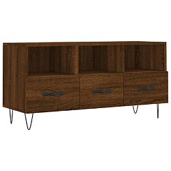 vidaXL Meuble TV chêne marron 102x36x50 cm bois d'ingénierie