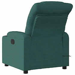 Acheter Maison Chic Fauteuil Relax pour salon, Fauteuil de massage inclinable électrique Vert foncé Tissu -GKD66283