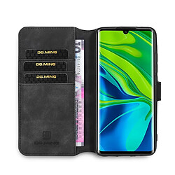 Acheter Dg.Ming Etui en PU + TPU style rétro avec support noir pour votre Xiaomi Mi Note 10/Note 10 Pro