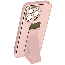 Avizar Coque pour iPhone 14 Pro Max Silicone Béquille pliable Système magnétique Rose