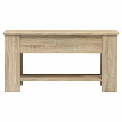 Avis vidaXL Table basse chêne sonoma 101x49x52 cm bois d'ingénierie