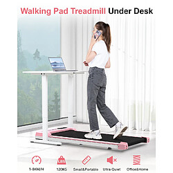 RATTANTREE Tapis de marche 0-8 km/h, Tapis de Course Électrique, 2.5HP, avec Télécommande et LED, Walking Pad Silencieux pour Exercice à Domicile et au Bureau, Rose pas cher