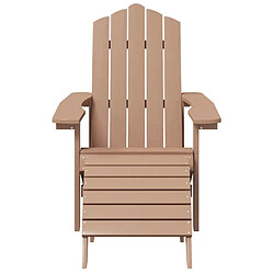 Avis Maison Chic Chaise de jardin avec repose-pied - Fauteuil d'extérieur Adirondack PEHD Marron -MN53144