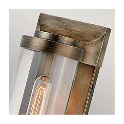 Elstead Lighting Applique murale extérieur Hinkley Aluminium,laiton,verre transparent Bronze bruni